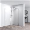 Leroy Merlin Box doccia con ingresso frontale scorrevole L 120 x H 190 cm, in vetro trasparente profilo cromato