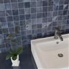 GOLDART Piastrella Mosaico in gres porcellanato Venus Blue Quadrati blu lucido L 6.5 x L 33cm x Sp. 9 mm, 7 pezzi