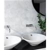 GOLDART Piastrella Mosaico in gres porcellanato Venus bianco lucido L 7.5 x L 41.5cm x Sp. 9 mm, 7 pezzi