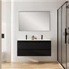 Leroy Merlin Mobile bagno sospeso con lavabo Pull L 120 x H 56 x P 46 cm grigio grafite opaco in mdf 2 cassetti per doppia vasca , piedini non inclusi