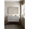 Leroy Merlin Mobile bagno sospeso con lavabo Pull L 120 x H 56 x P 46 cm grigio artico opaco in mdf 2 cassetti per vasca a sinistra , piedini non inclusi
