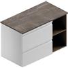 Leroy Merlin Mobile da bagno sospeso sotto lavabo L 90 x H 56.2 x P 46.5 cm bianco laccato opaco, 2 cassetti PULL