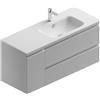 Leroy Merlin Mobile bagno sospeso con lavabo Pull L 120 x H 56 x P 46 cm grigio artico opaco in mdf 1 anta 2 cassetti per vasca a destra