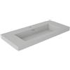 VISOBATH Lavabo a incasso rettangolare vasca centrale Nantes L 101 x H 6 x P 46 cm in resina grigio satinato