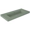 VISOBATH Lavabo a incasso rettangolare vasca centrale Nantes L 101 x H 6 x P 46 cm in resina verde satinato