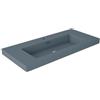 VISOBATH Lavabo a incasso rettangolare vasca centrale Nantes L 101 x H 6 x P 46 cm in resina blu satinato