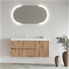 Leroy Merlin Mobile bagno sospeso con lavabo Portofino L 120 x H 50.5 x P 40 cm Rovere Oro in mdf cannettato 1 anta 2 cassetti per vasca centrale