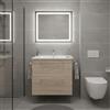 SENSEA Mobile da bagno sospeso Remix L 46 x H 60 x P 48 cm rovere satinato, 2 cassetti 1 anta
