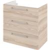 SENSEA Mobile da bagno sospeso sotto lavabo L 75 x H 58 x P 46 cm marrone opaco, 3 cassetti SENSEA Remix