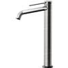 GATTONI RUBINETTERIA Rubinetto per lavabo getto laminare cristallino CIRCLE TWO cromo spazzolato opaco GATTONI RUBINETTERIA H 30 cm