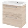 SENSEA Mobile da bagno sospeso sotto lavabo L 60 x H 58 x P 33 cm marrone opaco, 2 cassetti SENSEA Remix