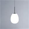 MILOOX Lampadario Moderno Drop nero paralume bianco E27 MILOOX