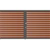 Alba Cancello manuale battente Maia120-20 ALBA in alluminio rovere dorato telaio grigio, apertura centrale, L 300 x H 160 cm