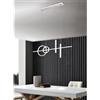 NOVECENTO Lampadario LED design Leslie bianco, luce naturale, NOVECENTO