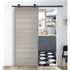 Leroy Merlin Porta scorrevole reversibile Cambridge in mdf rovere grigio, L 93 x H 212 cm, con binario Industrial