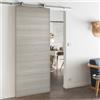 Leroy Merlin Porta scorrevole reversibile Cambridge in mdf rovere grigio, L 93 x H 212 cm, con binario Loft Alluminio