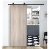 Leroy Merlin Porta scorrevole reversibile Brush in mdf marrone, L 93 x H 212 cm, con binario Industrial