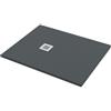 Leroy Merlin Piatto doccia in carbonato di calcio Horus grigio scuro L 80 x L 100 x H 2.7 cm opaco effetto pietra