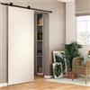 Leroy Merlin Porta scorrevole reversibile Kent in mdf bianco, L 93 x H 212 cm, con binario Loft nero