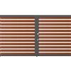 Alba Cancello manuale battente Maia120-40 ALBA in alluminio rovere dorato telaio grigio, apertura centrale, L 300 x H 190 cm