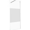 Leroy Merlin Box doccia walk-in, vetro serigrafato 6 mm, L 70-120 cm x H 200 cm, profilo cromo