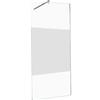 Leroy Merlin Box doccia walk-in, vetro serigrafato 6 mm, L 70-120 cm x H 200 cm, profilo cromo