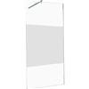 Leroy Merlin Box doccia walk-in, vetro serigrafato 6 mm, L 70-120 cm x H 200 cm, profilo cromo