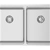 RODI Lavello 2 vasche in inox argento RODI Una 75 L 74 x L 44 cm