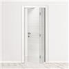 Leroy Merlin Porta interna pieghevole a libro Oxford in legno colore bianco latte, L 70 x H 210 cm, apertura a destra
