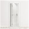 Leroy Merlin Porta interna pieghevole a libro Oxford in legno colore bianco latte, L 90 x H 210 cm, apertura a sinistra