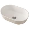 BADEN HAUS Lavabo da appoggio BADEN HAUS ovale in solid surface L 48 x H 14 x P 32 cm bianco