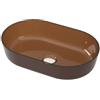 BADEN HAUS Lavabo da appoggio BADEN HAUS ovale in solid surface L 54 x H 12 x P 34 cm bronzo e trasparente