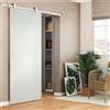 Leroy Merlin Porta scorrevole reversibile Oxford neve in mdf bianco, L 93 x H 212 cm, con binario Loft bianco