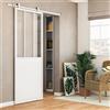 Leroy Merlin Porta scorrevole reversibile Atelier in alluminio bianco, L 90 x H 215 cm, con binario Loft