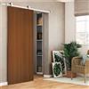 Leroy Merlin Porta scorrevole reversibile Schubert in mdf marrone, L 93 x H 212 cm, con binario Loft bianco