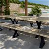Leroy Merlin Tavolo da pranzo fisso Cross in legno massello grezzo di abete naturale per 8 persone L 200 x L 90 X H 75 cm