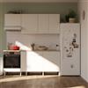 DELINIA Cucina in kit DELINIA Eleki bianco 4 basi e 3 pensili L 200 cm
