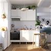DELINIA Cucina in kit DELINIA Eleki bianco 3 basi e 3 pensili L 160 cm