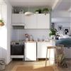 DELINIA Cucina in kit DELINIA Eleki bianco 2 basi e 3 pensili L 180 cm