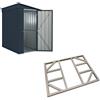Leroy Merlin Casetta da giardino Milvy da addossare e telaio, in acciaio grigio con porta battente semplice e spessore parete 0.3 mm