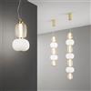 LUCE AMBIENTE DESIGN Lampadario LED glamour LED-TOTEM-S2 trasparente Ø17cm, luce calda 2661 lumen, LUCE AMBIENTE DESIGN