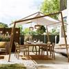 NATERIAL Set tavolo e sedie Oasis NATERIAL marrone per 6 persone