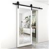 Leroy Merlin Porta scorrevole reversibile Mirror in mdf bianco, L 96 x H 215 cm, con binario Rodeo