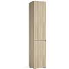 TERRANEO Mobile lavanderia con cesto portabiancheria Laundry 2 ante in truciolare olmo P 37 x L 45 x H 195 cm