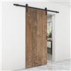 Leroy Merlin Porta scorrevole reversibile Barn Wenge in alluminio marrone, L 86 x H 215 cm, con binario Country nero
