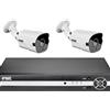URMET Kit di videosorveglianza da interno / esterno a filo URMET 4M coassiale 4 telecamere, bianco