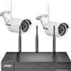 URMET Kit di videosorveglianza da interno / esterno senza fili URMET 5M wireless 8 telecamere, bianco
