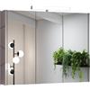 Leroy Merlin Specchio Contenitore Con Illuminazione Akira luce fredda L 90 x H 70 x P 15.5 cm