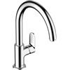 Hansgrohe Rubinetto da cucina fisso a collo di cigno Vernis Blend argento cromato lucido HANSGROHE