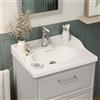 SENSEA Mobile bagno da terra con lavabo L 60 x H 57 x P 48.1 cm grigio in truciolare 2 cassetti per vasca centrale Charm
